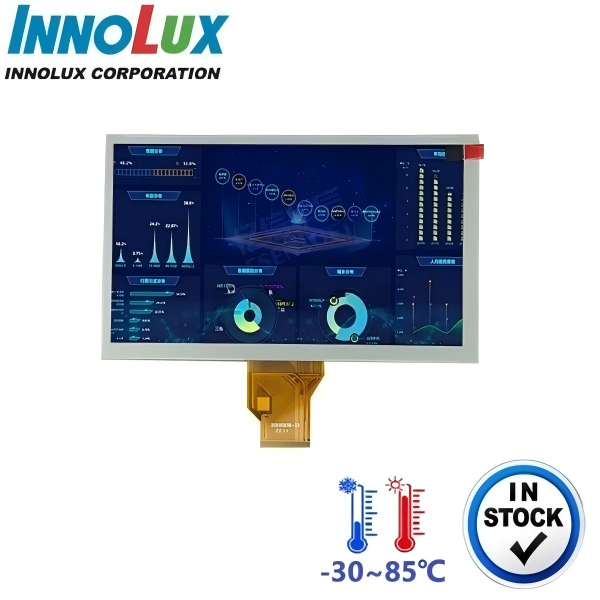 Original Innolux  8 inch 800x480 LCD wide operation temperature with 50pin RGB（AT080TN64）