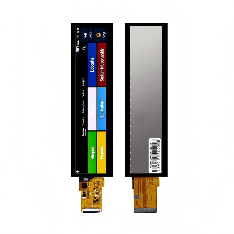 7 inch IPS 280x1424 bar type LCD touch screen for infusion System( HC070IX35035-D39V.C)