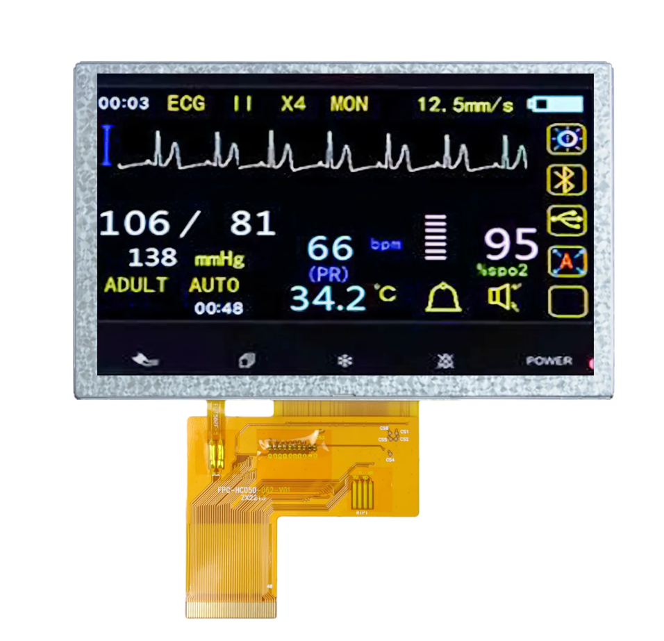 5 inch LCD Display 800x480 (HC050IG40031-B04）