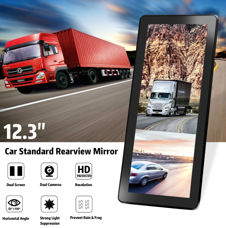 12.3 inch camera monitor system