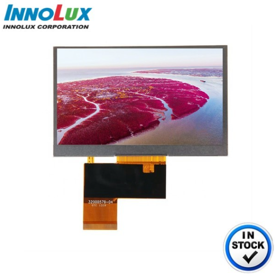 INNOLUX original 4.3 inch 480x272 400nit LCD display 40pin RGB interface(AT043TN24 V.7)