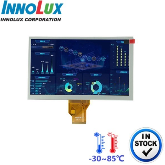 Original Innolux 8 inch 800x480 LCD wide operation temperature with 50pin RGB（AT080TN64）