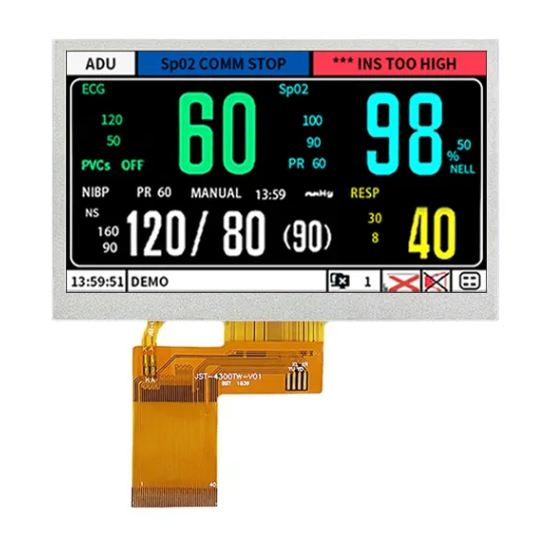 4.3 inch IPS TFT LCD IPS 480x (RGB) ×272 Resolution