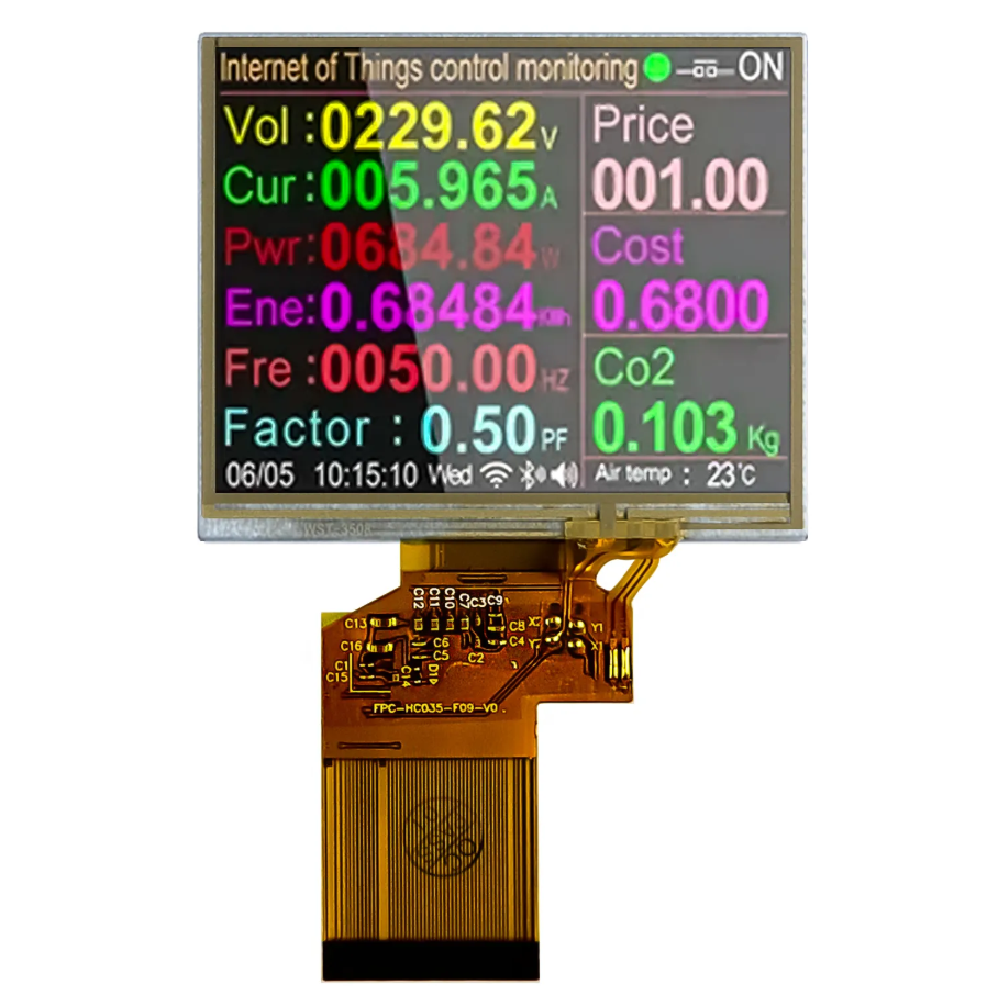 3.5 inch 320X240 resolution automotive TFT LCD with RGB interface