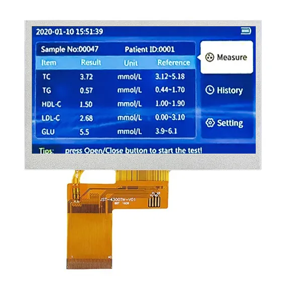 4.3 Inch TFT LCD TN LCD panel 800 x (RGB) × 480 resolution(HC043IG50029-D20)