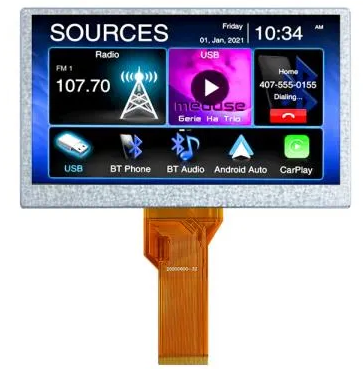 7 inch LCD Display 800x480 450nits (HC070TG45057-C41）