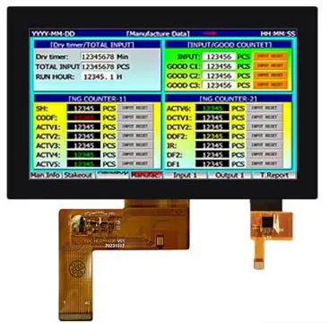 7 inch TN LCD Touch Screen Display 800x480 with CTP(HC070TG60035-D36V.C）